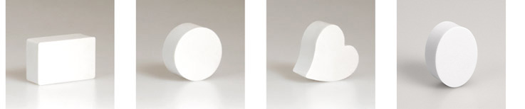 standard shapes of the eraser toppers