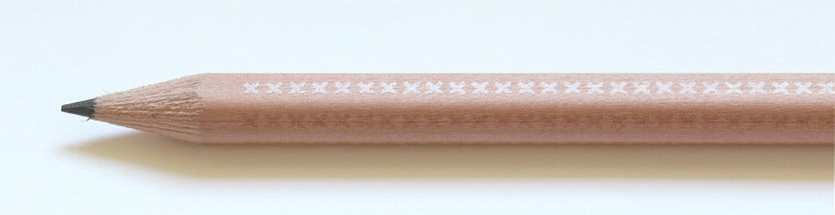 transparent imprint on natural pencil