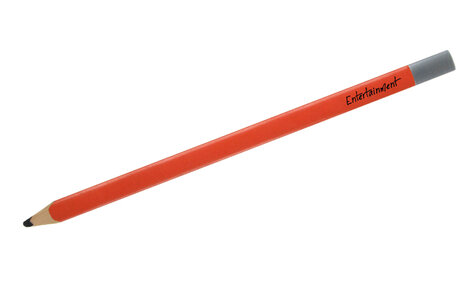 oval-angular XXL pencil with imprint and lacquered cap