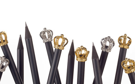 Royal pencils with gold and silver crowns | Reidinger.de