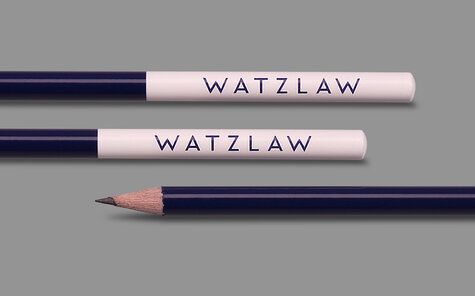 lacquered round pencils with long white lacquered cap and imprint