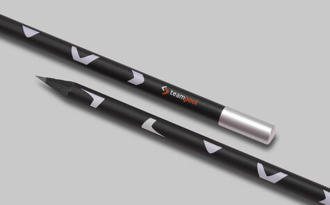 Magnet-Bleistift mit silberner Kappe und zweifarbigem Druck | Reidinger.de