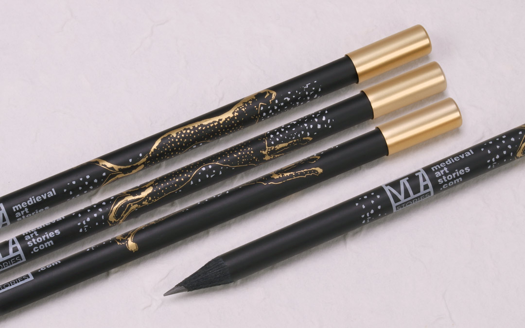 magnetic pencils with two colored print and golden metal cap