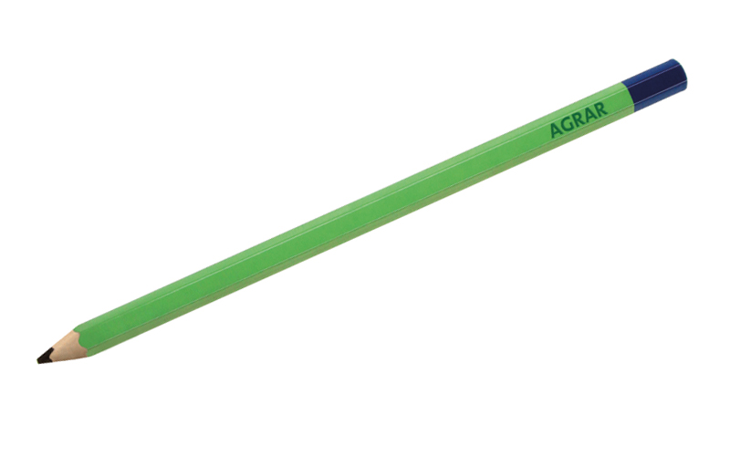 hexagonal XXL pencil with imprint and lacquered cap