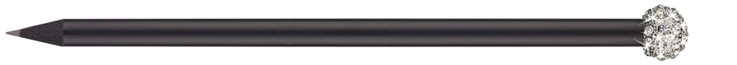 Glamour Bleistift mit silberner Kugel und schwarz matten Bleistift
