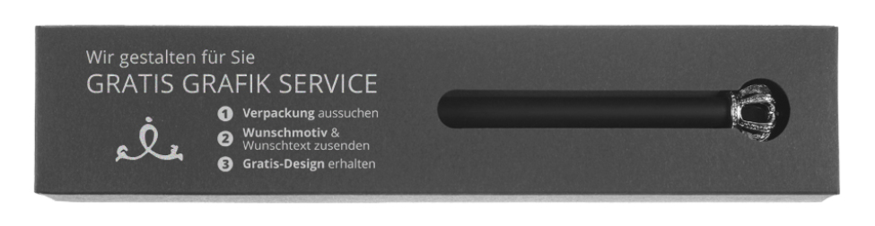 Gratis Grafik Service von Reidinger | Reidinger.de bedruckte exklusive Einzelverpackung mit Hinweis auf den Gratis Grafik Service