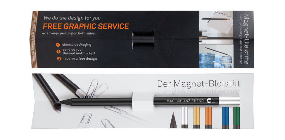 Free Graphic Service | Reidinger.de imprinted plug-in car with note to the free graphic service