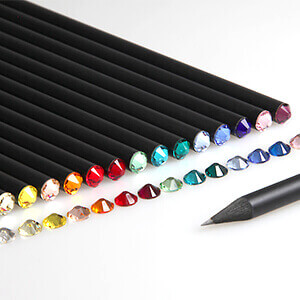 Verschiedene Kristallfarben für Bleistifte 