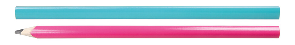 gespitzter und ungespitzter Zimmermannsstift lackiert in Sonderfarbe
