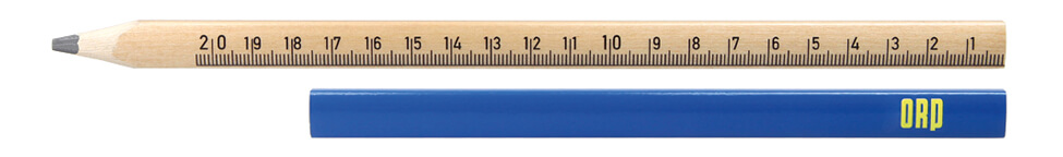 long carpenter pencil with scale and short carpenter pencil