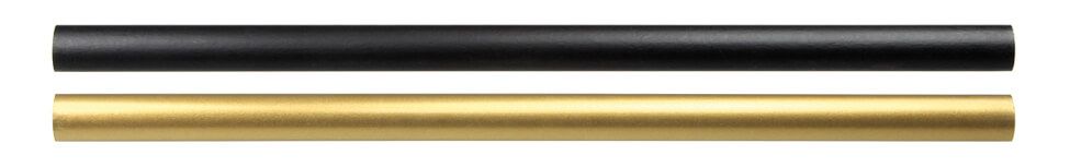 unsharpened carpenter pencils black matt lacquered and golden lacquered 