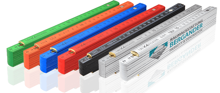 wooden folding rule in different colors