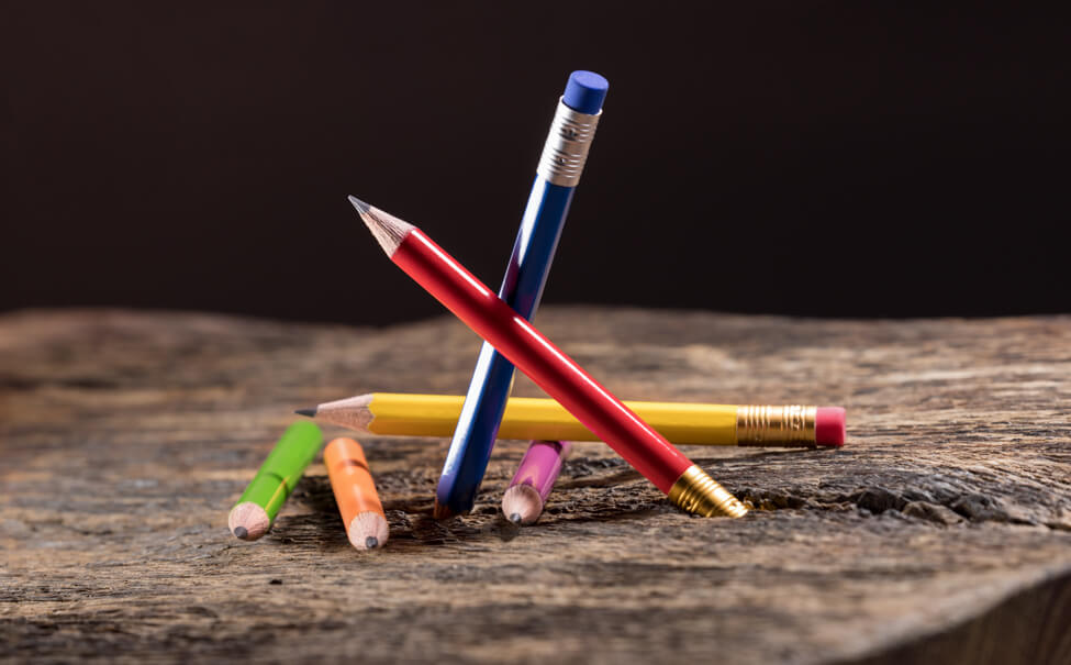 mini pencil, short pencil, golf pencil