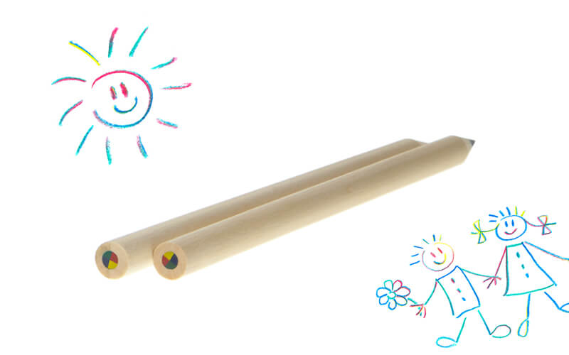 round Jumbo rainbow pencils