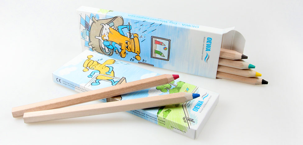Offset printin on colored pencil set packaging