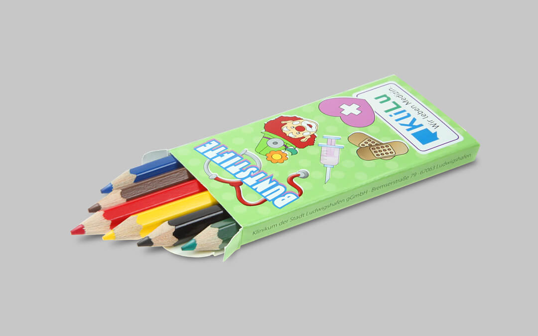 short, lacquered pencils