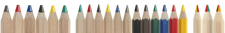 Buntstifte aus Holz, lackiert und unlackiert, Jumbo Buntstife sowie Regenbogenstifte