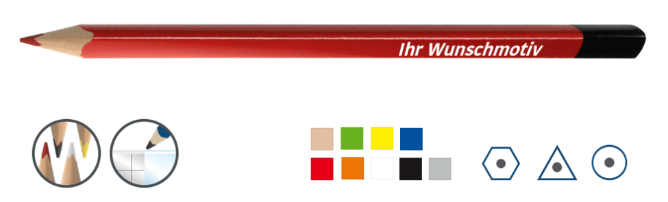 Grafik und Fotografie eines Allesschreiberstiftes für glatte Oberflächen