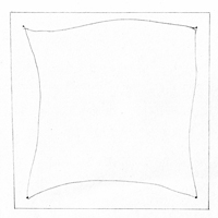 Zentangle Rahmen auf Papier zeichnen