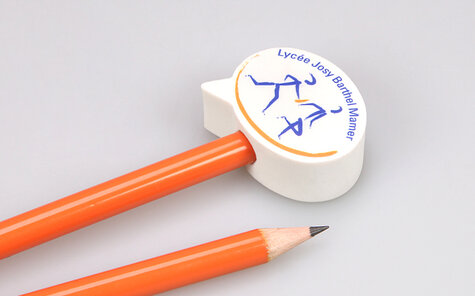 imprinted speech bubble eraser pencil topper