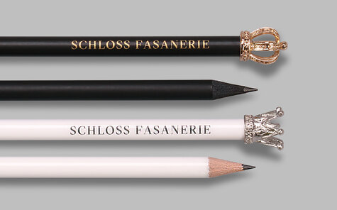crown pencils with gold and silver crown