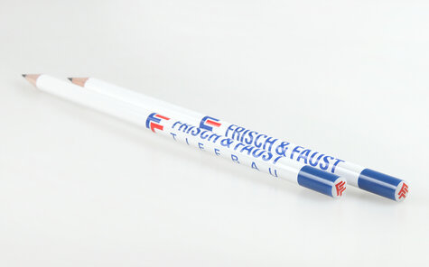 weiß lackierte Stift mit Tauchkappe, zweifarbigem Druck und Druck auf Endkappe