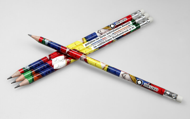 Muster Folientransferdruck auf Bleistift mit Radiergummi
