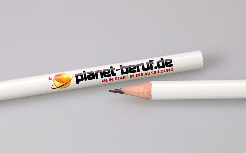 Foil transfer on white pencil 