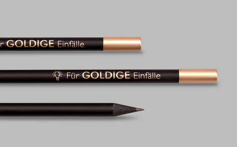 Magnetic pencils with golden and silver metal cap