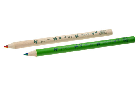 Jumbo Rainbow pencil, natural and lacquered, with imprint
