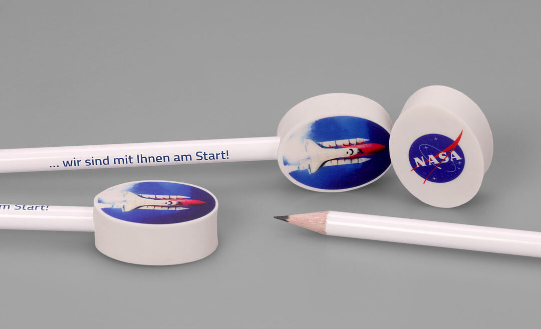 oval eraser topper with imprint