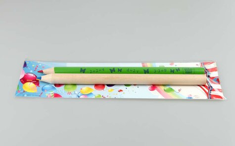Jumbo Rainbow pencils with bookmark packaging