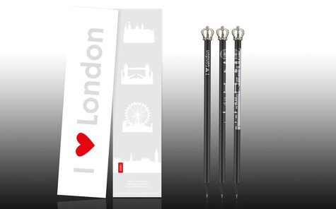 simuliaton bookmark packaging London with Royal pencils