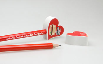 heart shape eraser