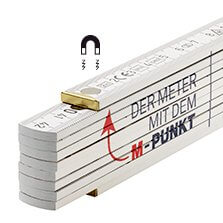 Zollstock mit integriertem Magneten